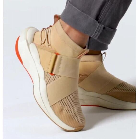 Sorel Explorer Defy Mid Sneakers Size 9 Elastic Strap Athleisure Minimalist Tech - Picture 1 of 16